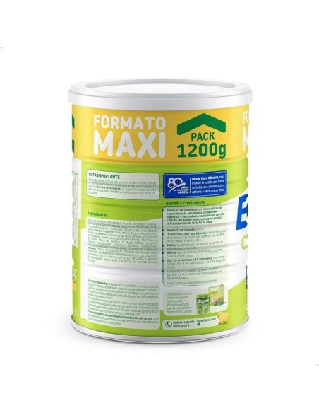 Blemil Plus 3 Crecimiento 0% Azúcar Añadido, 1200 gr