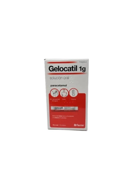 Gelocatil 1g Solución Oral, 10 Sobres