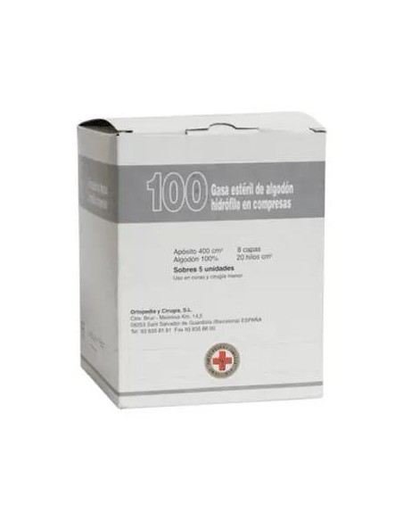 Gran Cruz Compresa Esteril 100 unidades