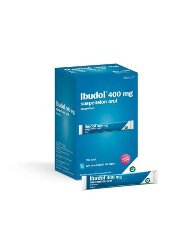 Ibudol 400 mg Suspensión Oral, 20 Sobres