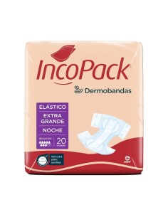 Incopack Absorbente Elástico Noche Talla Extra Grande, 80 unidades 2
