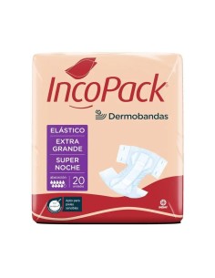 Incopack Absorbente Elástico Super Noche Talla Extra Grande, 4 unidades 2