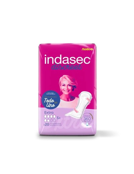 Indasec Discreet Compresa Incontinencia Extra, 20 unidades
