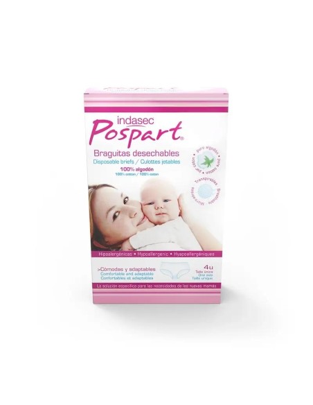 Indasec Pospart Braguitas Desechables, 4 unidades