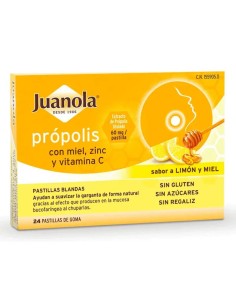 Juanola Propolis Miel Zinc Vitamina C 24 Pastillas 2