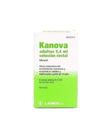 Kanova Adultos 6 Enemas 7,5 ml Kanova Adultos 6 Enemas 7,5 ml