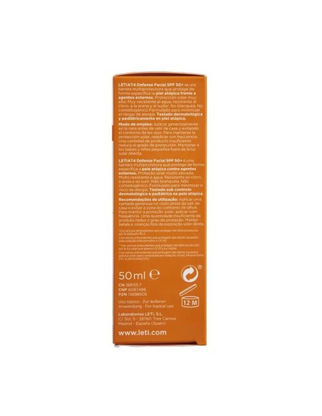 Letiat4 Defense Facial Spf50+, 50 ml