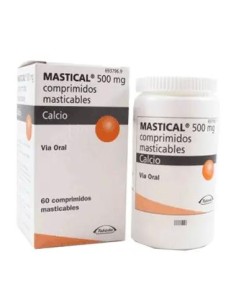 Mastical 500 mg Calcio 60 Comprimidos Masticables 2
