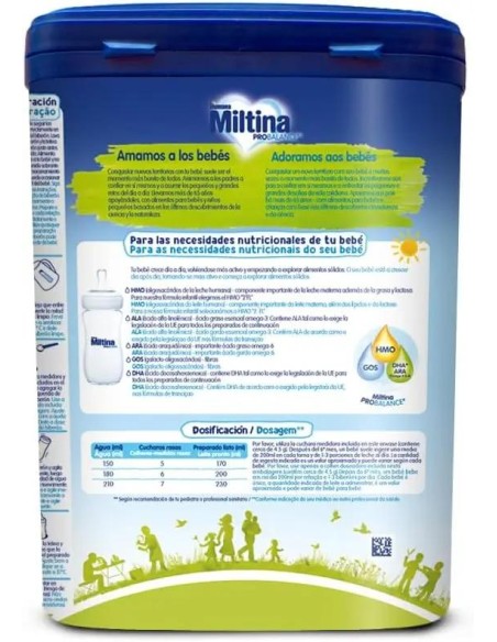 Miltina 2 Probalance Leche de Continuación, 800 gr