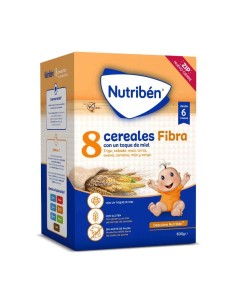 Nutriben Papilla 8 Cereales Miel Fibra 600 gr 2