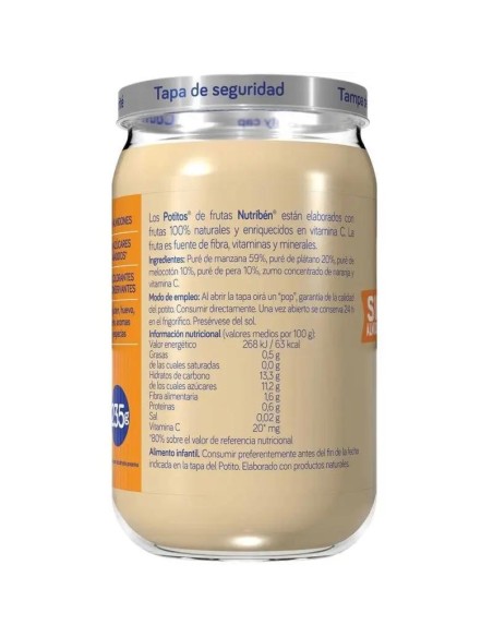 Nutribén Potito 4 Frutas, 235 gr