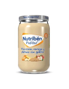 Nutribén Potito Manzana, Naranja y Platano con Galleta, 235 gr 2
