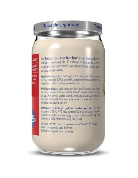 Nutriben Potito Pollo Guisantes y Zanahoria 235 gr
