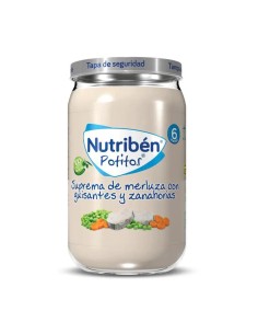 Nutribén Potito Suprema de Merluza con Guisantes y Zanahorias, 235 gr 2