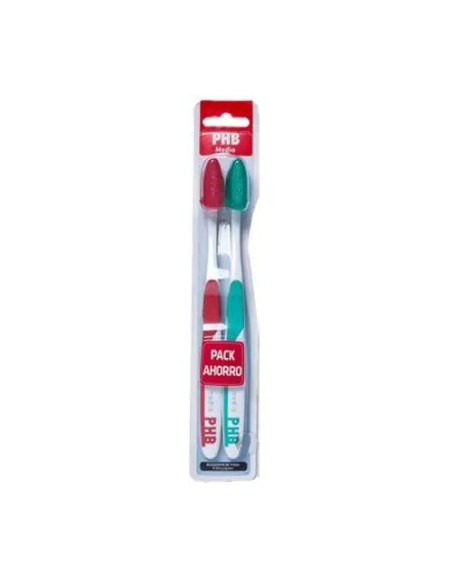 PHB Duplo Cepillo Dental Adulto Plus Medio PHB Duplo Cepillo Dental Adulto Plus Medio