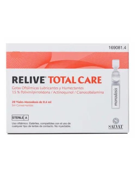 Relieve Total Care Gotas Oftalmicas Estéril 20 Monodosis de 0.4 mlm