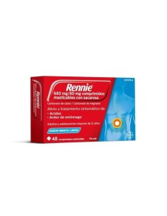 Rennie 48 Comprimidos Masticables con Sacarosa Menta- Limón 2