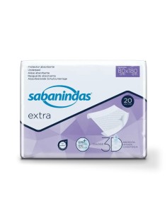 Sabanindas Extra Protector Absorbente Ajustable 80 X 180 Cm., 20 unidades 2