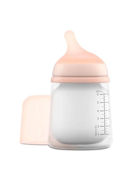 Suavinex Biberón Anticólico Tetina Lactancia Mixta Silicona, 180 ml