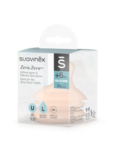 Suavinex Tetina Anticólico Flujo L Silicona, 2 unidades 2