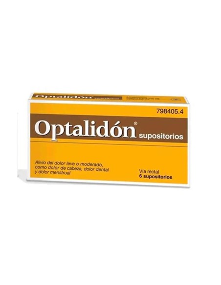 Supositorios Optalidon, 6 unidades
