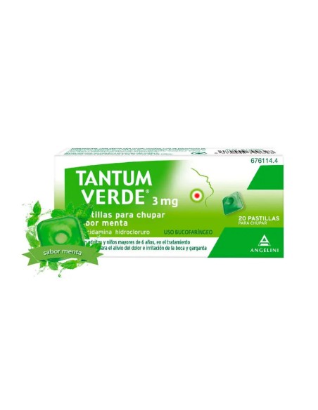 Tantum Verde Menta 20 Pastillas Para Chupar Tantum Verde Menta 20 Pastillas Para Chupar