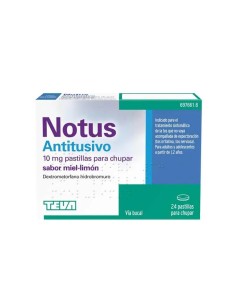 Teva Notus Antitusivo 10 mg Pastillas Para Chupar Sabor Miel-Limón 24 unidades 2