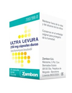 Ultra Levura 250 mg, 20 Cápsulas 2