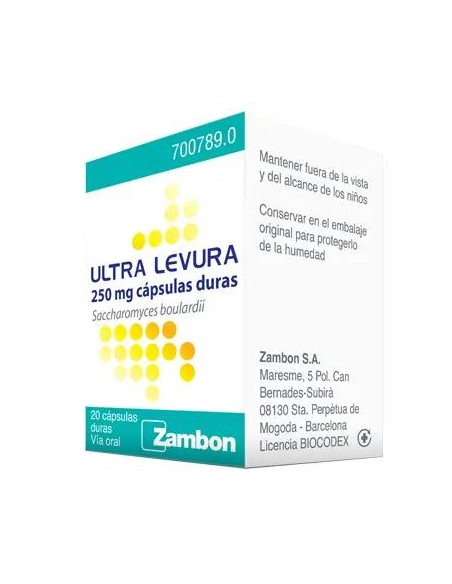 Ultra Levura 250 mg, 20 Cápsulas