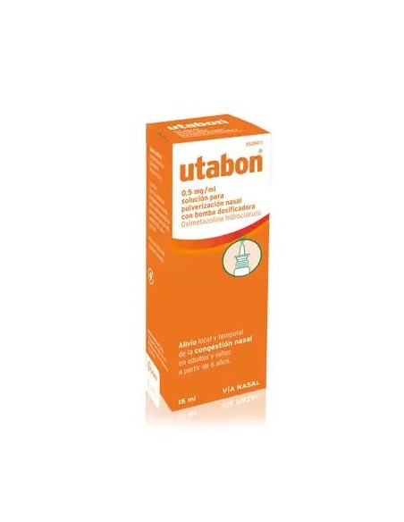 Utabon Adultos 0.5 mg/ ml Nebulizador Nasal con Bomba Dosificadora 15 ml