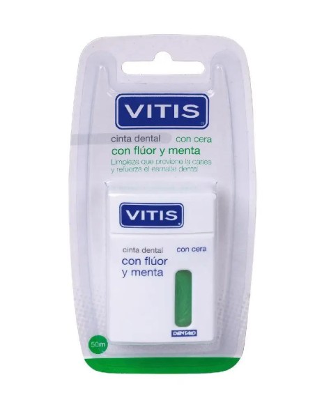 VITIS Cinta Dental con Fluor y Menta 50 M