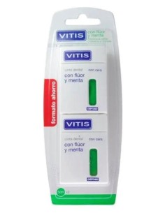 VITIS Duplo Seda Dental con Fluor y Menta 50M 2
