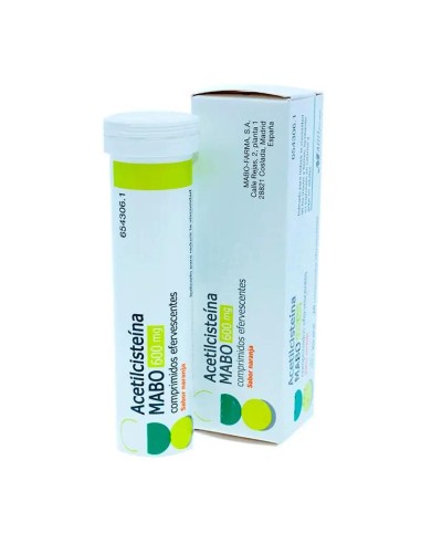 Acetilcisteina Mabo 600 mg Sabor Naranja, 10 comprimidos Efervescentes
