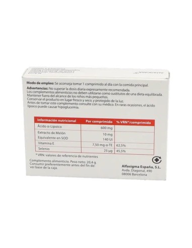 ALAsod, 20 Comprimidos