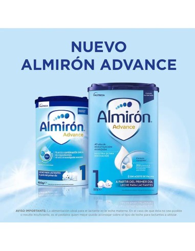 Almirón Advance 1, Leche De Inicio En Polvo para Bebé, a partir del Primer Día, 800g