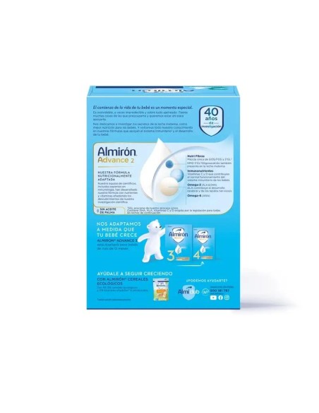 Almirón Advance 2, Leche de Continuación en Polvo para Bebé, a partir de 6 Meses, 1200g