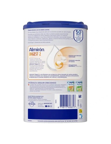 Almirón Advance Digest 2 Leche Fórmula En Polvo, Desde Los 6 Meses, color Único, 800 g