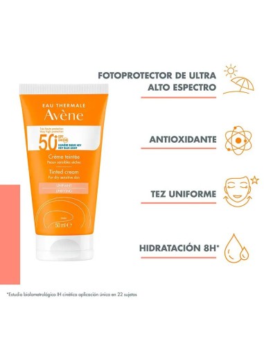 Avene Crema Solar Pieles Sensibles SPF 50+ Color 50 ml