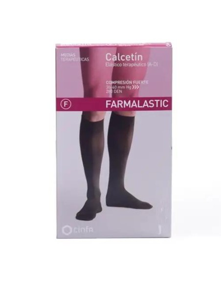 Calcetín Elástico Terapéutico Farmalastic Compresión Fuerte Talla L