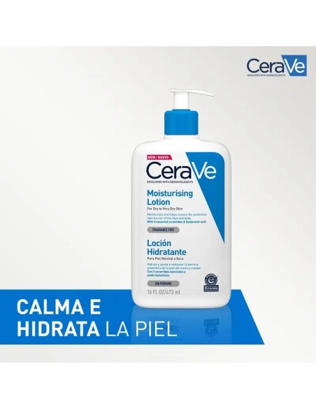CeraVe Loción Hidratante Piel Seca o Muy Seca, 473 ml