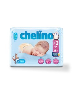Chelino Pañal Talla 2 (3-6 Kg), 28 unidades