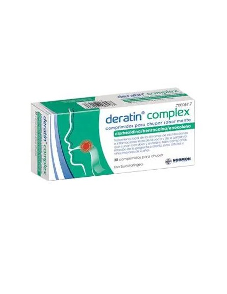 Deratin Complex Menta 30 comprimidos Para Chupar