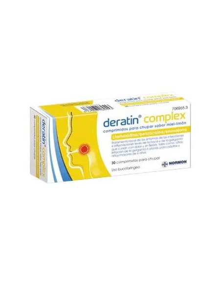 Deratin Complex Miel-Limón 30 Comprimidos Para Chupar