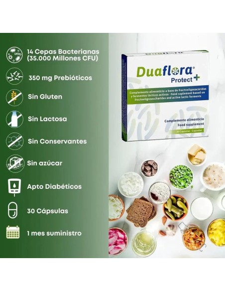 Duaflora Protect Probióticos 30 cápsulas