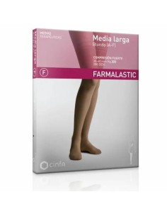 Farmalastic Media Larga Blonda Compresión Fuerte Beige, Talla Grande, Unidad