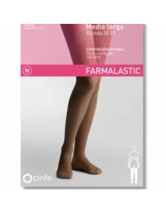 Farmalastic Media Larga Blonda Compresión Normal Camel, Talla Grande, Unidad 2