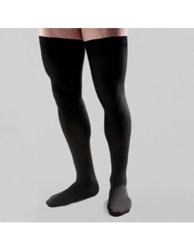 Farmalastic Media Larga Caballero Compresión Normal Negro, Talla Grande, Unidad