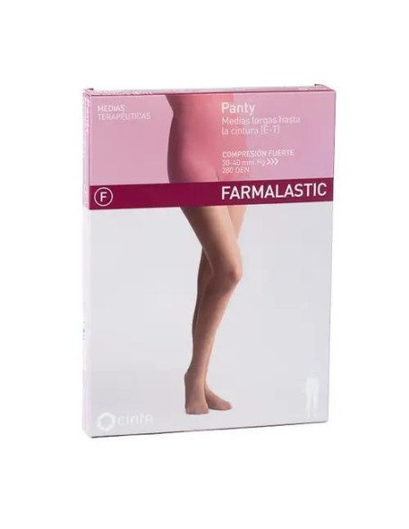 Farmalastic Panty Compresión Fuerte Beige, Talla Reina Plus