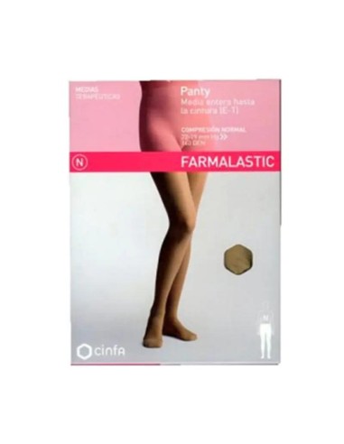 Farmalastic Panty Compresión Normal Beige, Talla Reina
