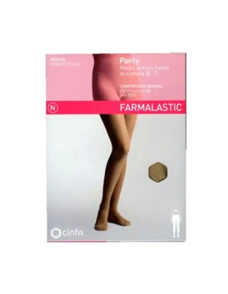 Farmalastic Panty Compresión Normal Beige, Talla Reina